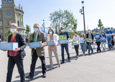 BERN - 08.09.2020 - EINREICHUNG DOPPELINITIATIVE BIODIVERSITÄT UND LANDSCHAFT. © Béat